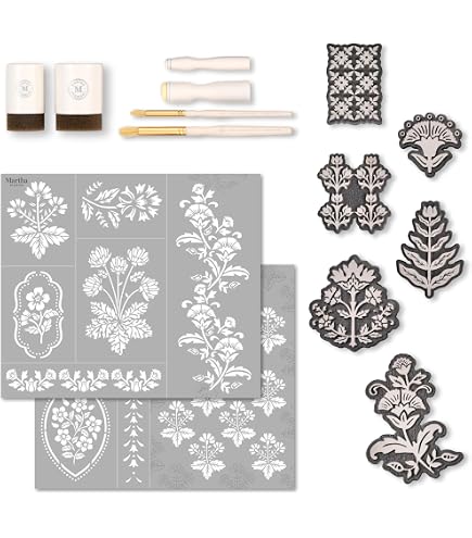 マーサスチュワート　クラフトパンチ　ヴィンテージフローラル Amazon.com: Martha Stewart, Vintage Florals Stencils, Stamps, and